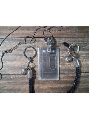 Brighton Silver Tone  Lot Keychain Bag Tag Lanyard